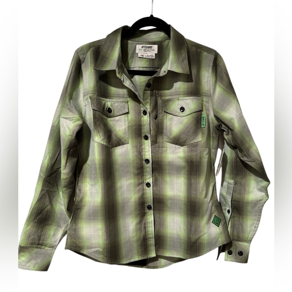 Off the Grid women’s size Large button up shirt